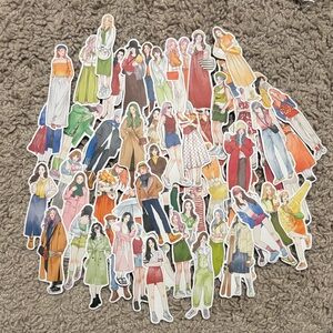 60 pieces of Fashion Illustration Stickers